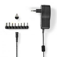 Univerzlis hlzati adapter | 18 W | 3 - 12 V DC | 1.10 m | 1.5 A | 8 plug(s) | Fekete