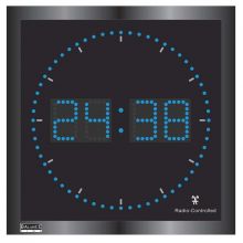 Balance HE-CLOCK-27 alumnium rdivezrls LED falira, fekete