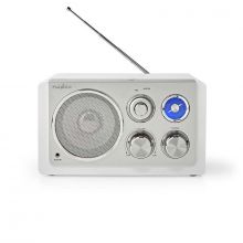 Nedis RDFM5110WT asztali FM rdi, Bluetooth, ezst-fehr