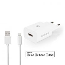 Nedis WCHAL242AWT Apple-iPhone Lightning hlzati tlt - 5V/2.4A