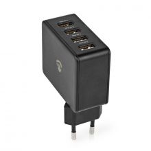 Fali Tlt | 24 W | Gyors tlts funkci | 4x 2.4 A | Kimen csatlakozk szma: 4 | 4x USB-A | Nincs Kbel Mellkelve | Single Voltage Output