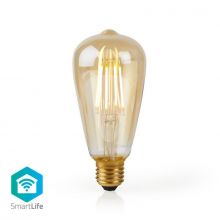 Nedis WIFILF10GDST64 SmartLife LED izz, 5W, E27, meleg fehr