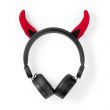 Nedis On-Ear vezetkes fejhallgat | 3.5 mm | Kbel hossz: 1.20 m | 85 dB | Fekete / Piros