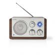 Nedis Nedis RDFM5110BN asztali FM rdi, Bluetooth, ezst-barna